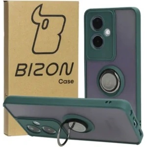 Hurtownia GSM - Bizon Case Hybrid Gyűrű Oppo A79 5G füstös, sötétzöld kerettel - BIZ5210 - {ean13} - Hurt