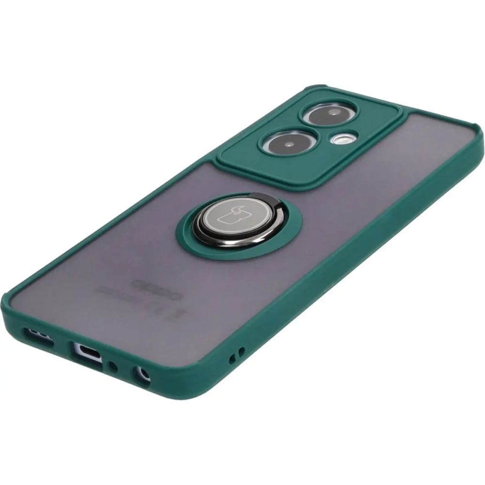 Hurtownia GSM - Bizon Case Hybrid Ring Oppo A79 5G fumuriu cu un cadru verde închis - BIZ5210 - {ean13} - Hurt