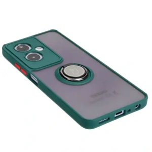Hurtownia GSM - Bizon Case Hybrid Gyűrű Oppo A79 5G füstös, sötétzöld kerettel - BIZ5210 - {ean13} - Hurt