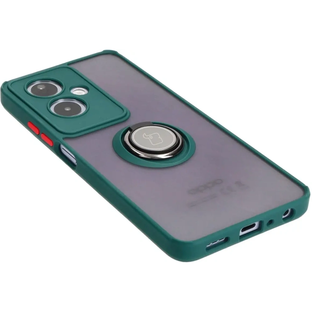 Hurtownia GSM - Bizon Case Hybrid Ring Oppo A79 5G fumuriu cu un cadru verde închis - BIZ5210 - {ean13} - Hurt