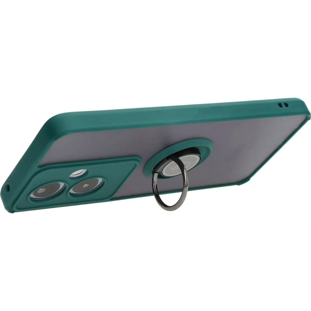 Hurtownia GSM - Bizon Case Hybrid Ring Oppo A79 5G fumuriu cu un cadru verde închis - BIZ5210 - {ean13} - Hurt