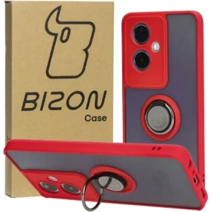Hurtownia GSM - Bizon Case Hybrid Gyűrű Oppo A79 5G füstös piros kerettel - BIZ5211 - {ean13} - Hurt