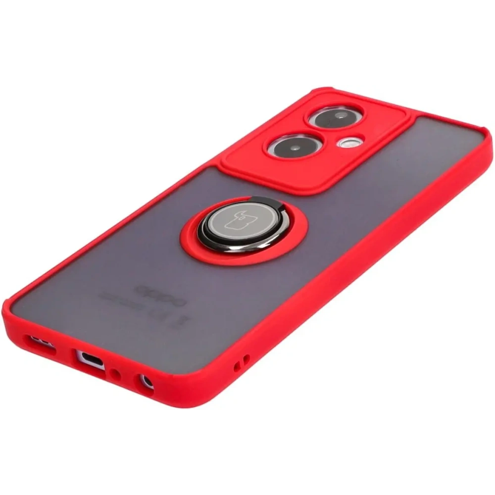 Hurtownia GSM - Bizon Case Hybrid Gyűrű Oppo A79 5G füstös piros kerettel - BIZ5211 - {ean13} - Hurt