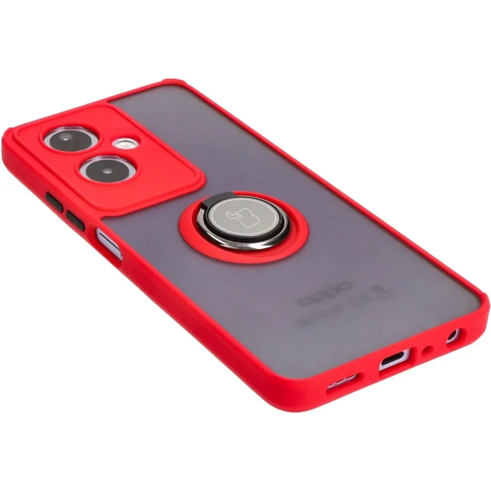 Hurtownia GSM - Bizon Case Hybrid Gyűrű Oppo A79 5G füstös piros kerettel - BIZ5211 - {ean13} - Hurt