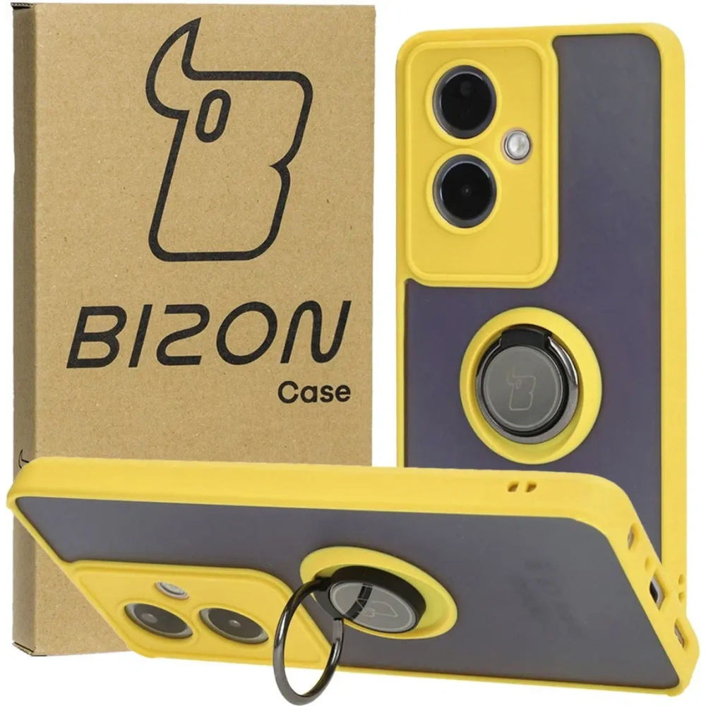 Hurtownia GSM - Bizon Case Hybrid Gyűrű Oppo A79 5G füstös sárga kerettel - BIZ5213 - {ean13} - Hurt