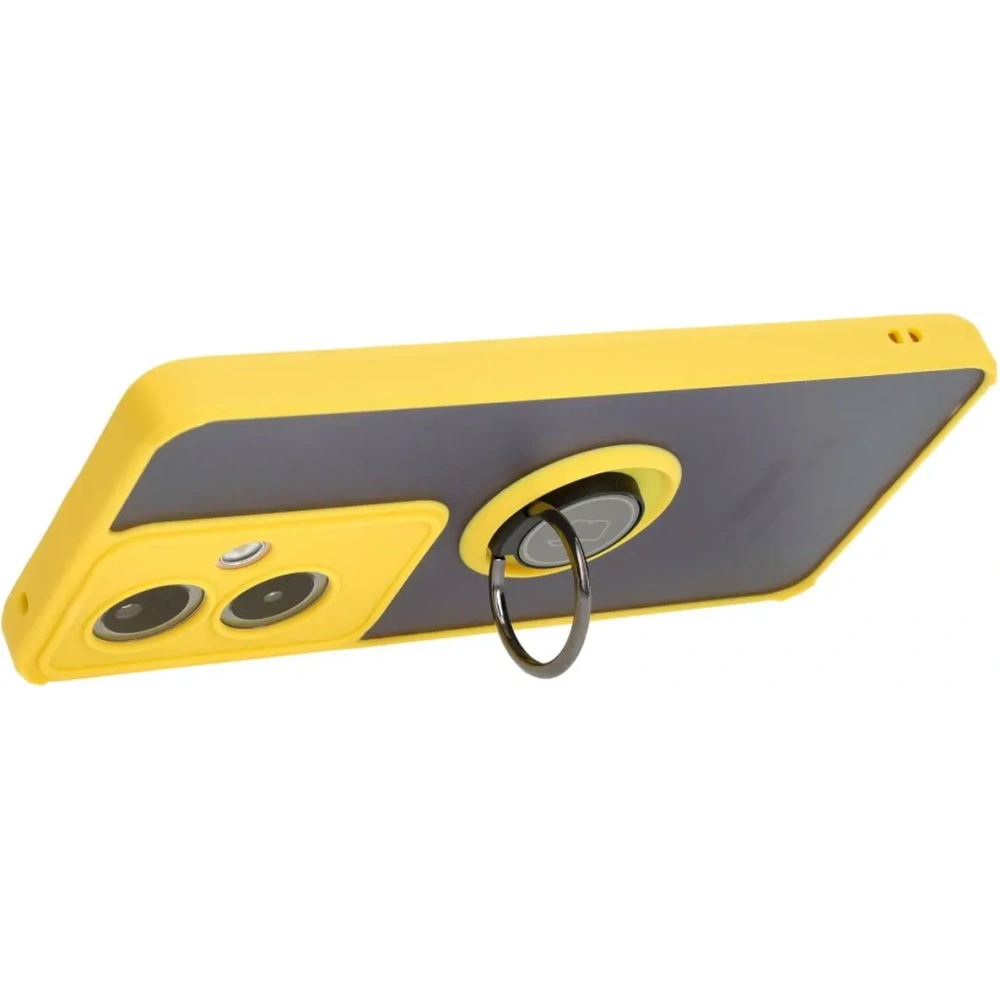 Wholesale Bizon Case Hybrid Ring Oppo A79 5G smoky with a yellow frame - BIZ5213 - {ean13} - Hurt