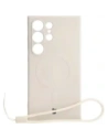 Caz de silicon Bizon Magnetic Sq Samsung Galaxy S24 Ultra bej