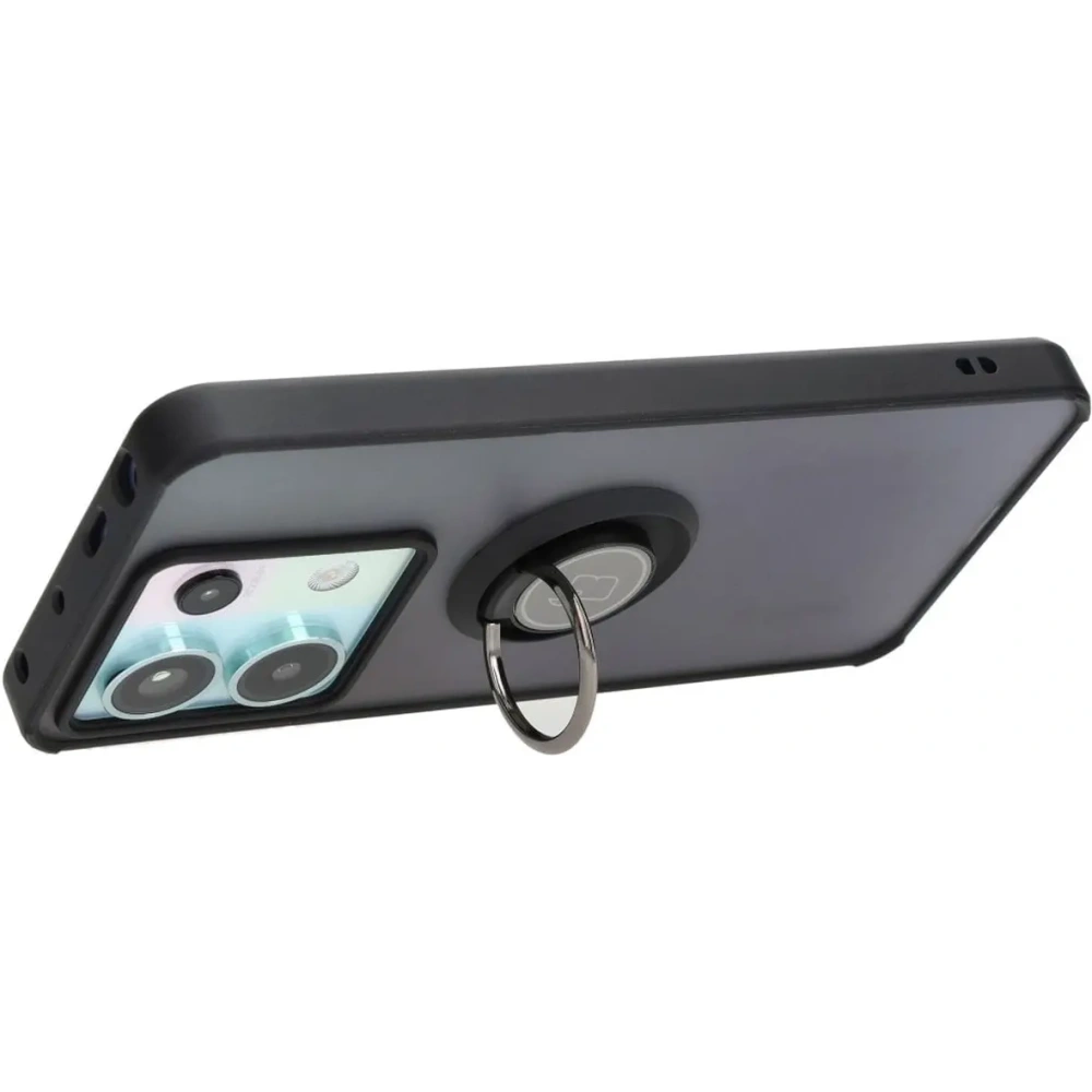 Hurtownia GSM - Bizon Case Hybrid Ring Xiaomi Poco X6 / Xiaomi Redmi Note 13 Pro 5G füstös fekete kerettel - BIZ4645 - {ean13} - Hurt