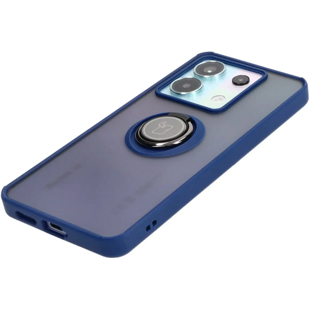 Hurtownia GSM - Bizon Case Hybrid Ring Xiaomi Poco X6 / Xiaomi Redmi Note 13 Pro 5G füstös színben, sötétkék kerettel - BIZ5217 - {ean13} - Hurt