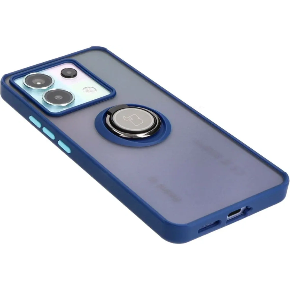 Hurtownia GSM - Bizon Case Hybrid Ring Xiaomi Poco X6 / Xiaomi Redmi Note 13 Pro 5G füstös színben, sötétkék kerettel - BIZ5217 - {ean13} - Hurt