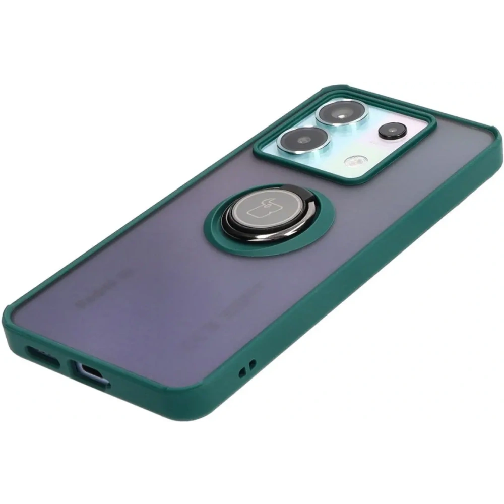 Hurtownia GSM - Bizon Case Hybrid Ring Xiaomi Poco X6 / Xiaomi Redmi Note 13 Pro 5G füstös sötétzöld kerettel - BIZ5218 - {ean13} - Hurt