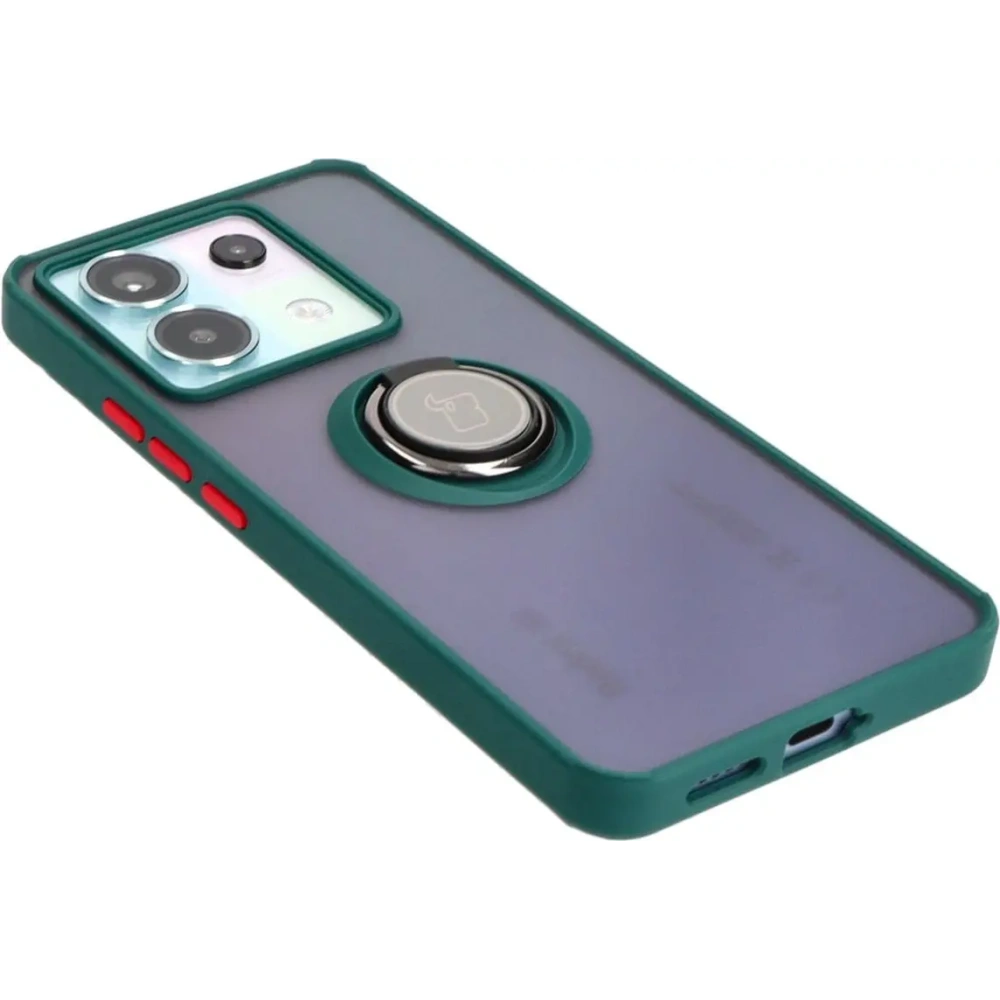 Hurtownia GSM - Bizon Case Hybrid Ring Xiaomi Poco X6 / Xiaomi Redmi Note 13 Pro 5G füstös sötétzöld kerettel - BIZ5218 - {ean13} - Hurt