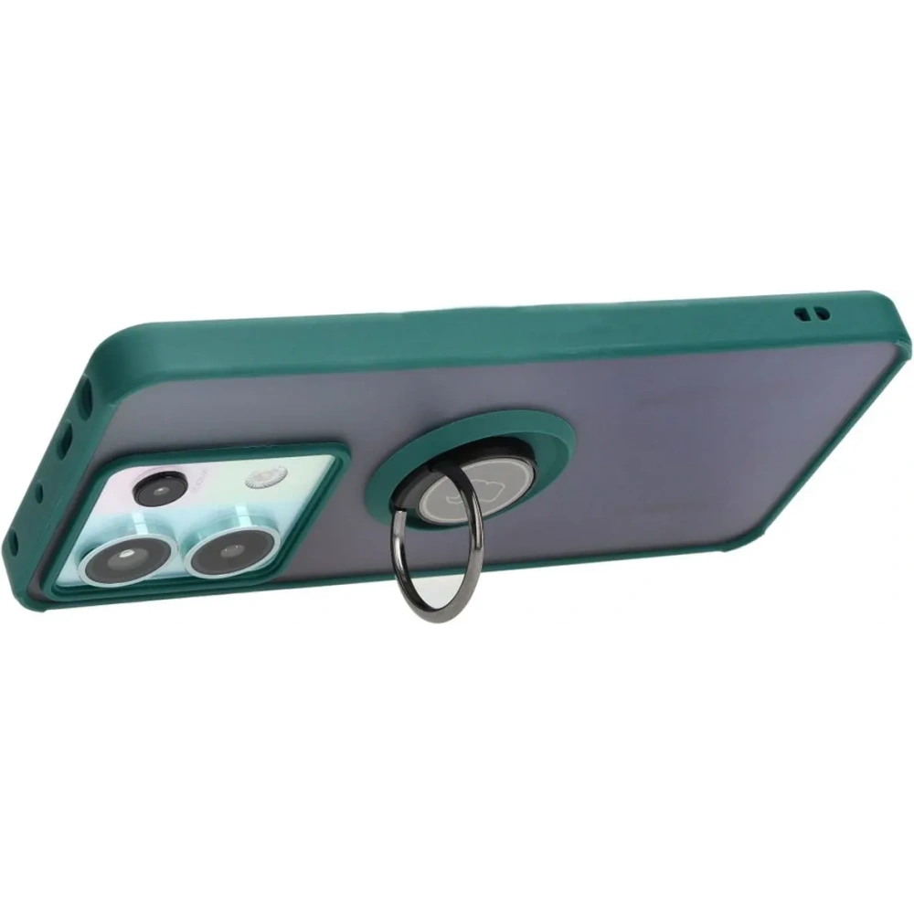 Hurtownia GSM - Bizon Case Hybrid Ring Xiaomi Poco X6 / Xiaomi Redmi Note 13 Pro 5G füstös sötétzöld kerettel - BIZ5218 - {ean13} - Hurt