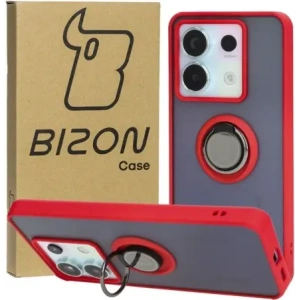 Hurtownia GSM - Bizon Case Hybrid Ring Xiaomi Poco X6 / Xiaomi Redmi Note 13 Pro 5G rauchig mit einem roten Rahmen - BIZ5219 - {ean13} - Hurt