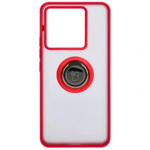 Hurtownia GSM - Bizon Case Hybrid Ring Xiaomi Poco X6 / Xiaomi Redmi Note 13 Pro 5G rauchig mit einem roten Rahmen - BIZ5219 - {ean13} - Hurt