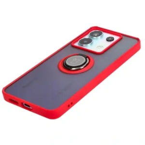 Hurtownia GSM - Bizon Case Hybrid Ring Xiaomi Poco X6 / Xiaomi Redmi Note 13 Pro 5G rauchig mit einem roten Rahmen - BIZ5219 - {ean13} - Hurt