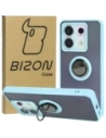Bizon Case Hybrid Ring Xiaomi Poco X6 / Xiaomi Redmi Note 13 Pro 5G füstös, világoskék kerettel