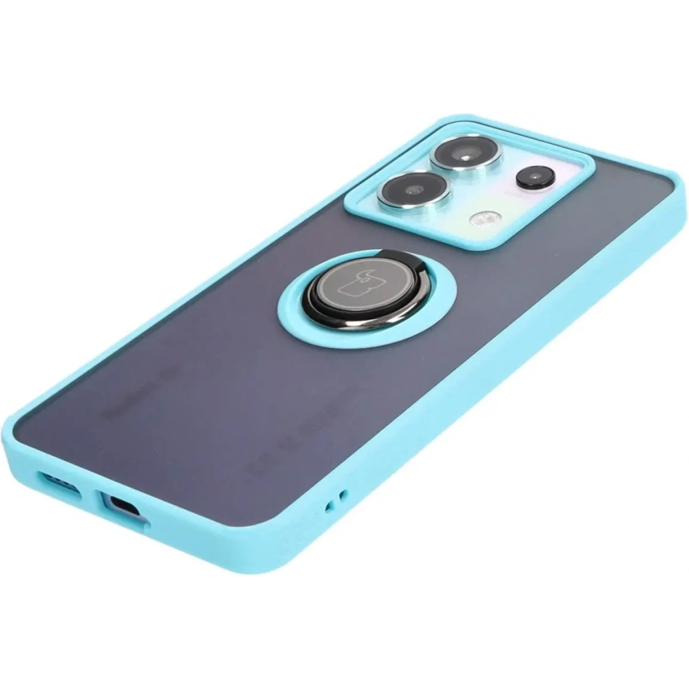 Wholesale Bizon Case Hybrid Ring Xiaomi Poco X6 / Xiaomi Redmi Note 13 Pro 5G smoky with a light blue frame - BIZ4649 - {ean13} - Hurt