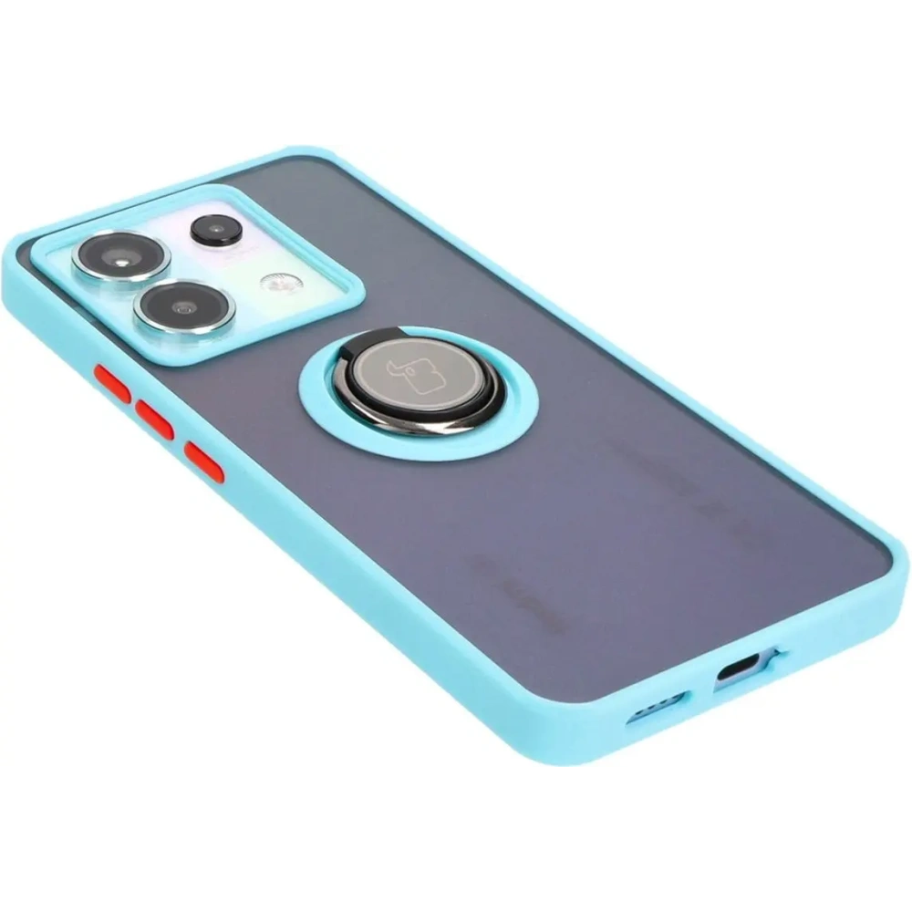 Wholesale Bizon Case Hybrid Ring Xiaomi Poco X6 / Xiaomi Redmi Note 13 Pro 5G smoky with a light blue frame - BIZ4649 - {ean13} - Hurt