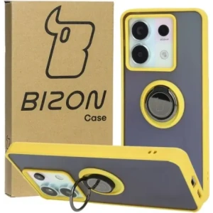 Hurtownia GSM - Bizon Case Hybrid Ring Xiaomi Poco X6 / Xiaomi Redmi Note 13 Pro 5G rauchig mit einem gelben Rahmen - BIZ5222 - {ean13} - Hurt