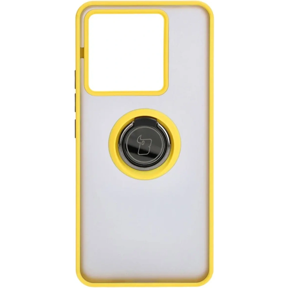 Wholesale Bizon Case Hybrid Ring Xiaomi Poco X6 / Xiaomi Redmi Note 13 Pro 5G smoky with a yellow frame - BIZ5222 - {ean13} - Hurt