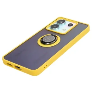 Hurtownia GSM - Bizon Case Hybrid Ring Xiaomi Poco X6 / Xiaomi Redmi Note 13 Pro 5G rauchig mit einem gelben Rahmen - BIZ5222 - {ean13} - Hurt