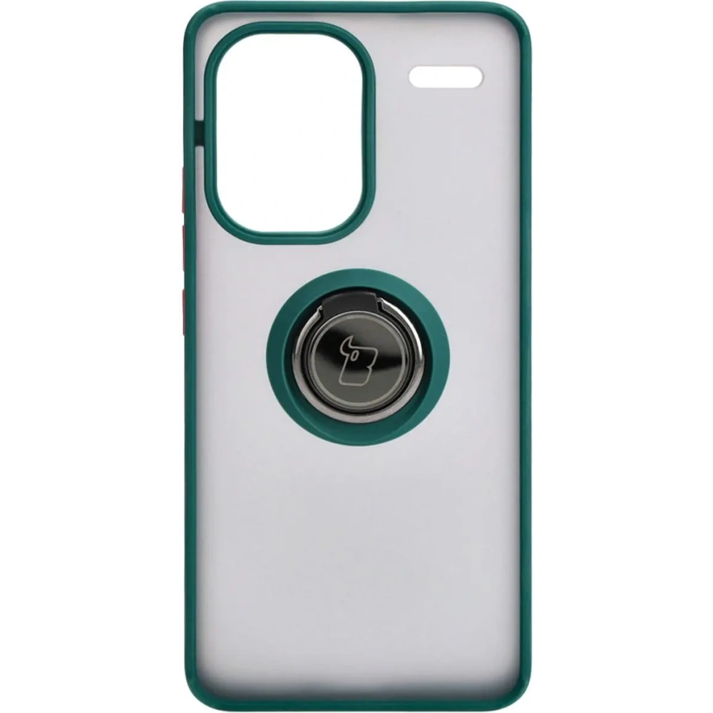 Hurtownia GSM - Etui z uchwytem na palec Bizon Case Hybrid Ring do Xiaomi Redmi Note 13 Pro+ 5G zakouřené s tmavě zeleným rámečkem - BIZ5224 - {ean13} - Hurt