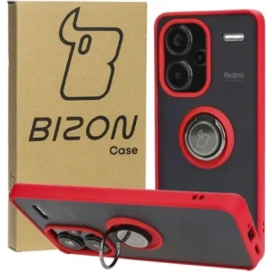 Wholesale Bizon Case Hybrid Ring Xiaomi Redmi Note 13 Pro+ 5G smoky with a red frame - BIZ4654 - {ean13} - Hurt