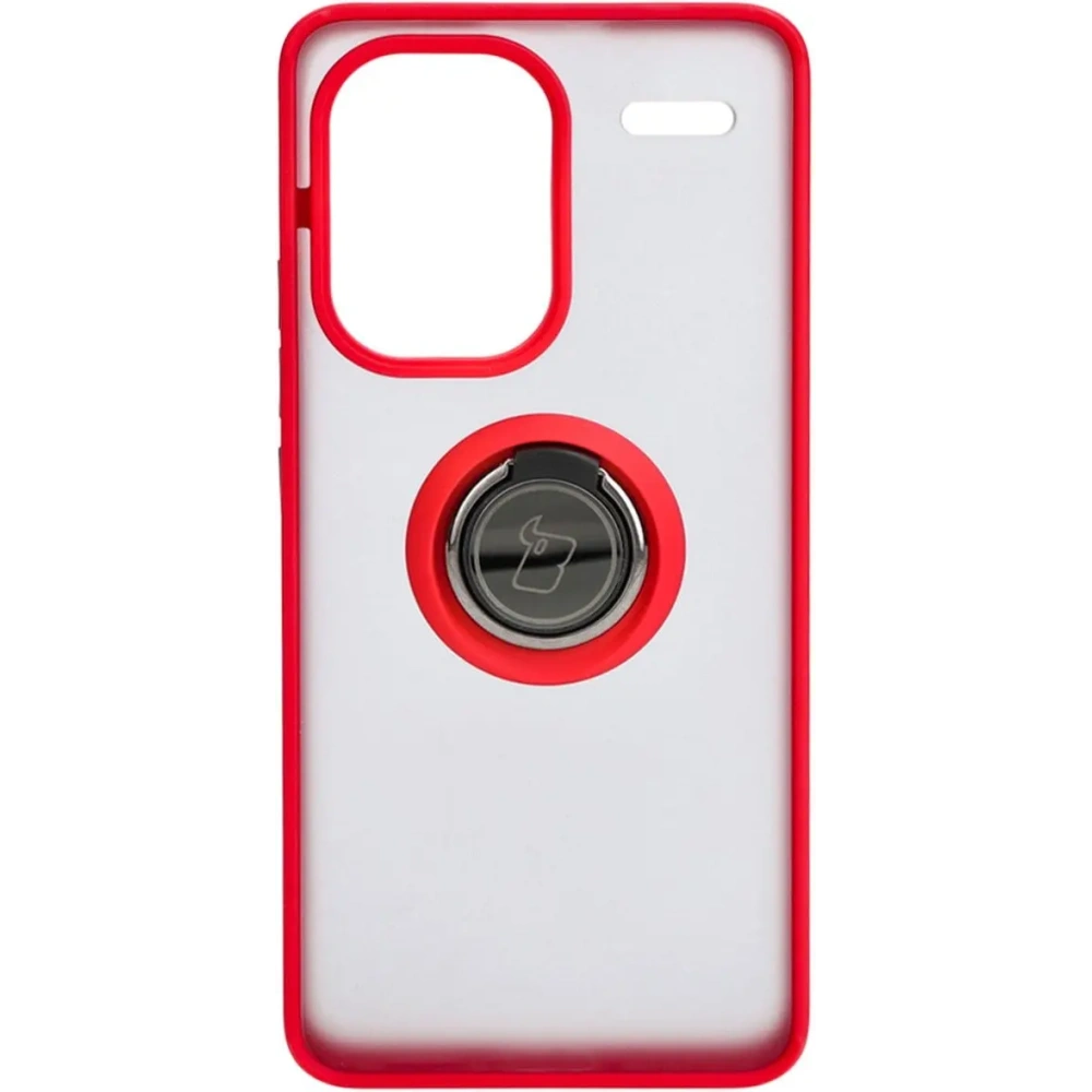 Wholesale Bizon Case Hybrid Ring Xiaomi Redmi Note 13 Pro+ 5G smoky with a red frame - BIZ4654 - {ean13} - Hurt