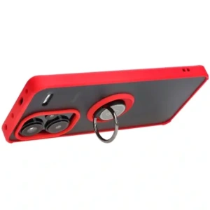 Wholesale Bizon Case Hybrid Ring Xiaomi Redmi Note 13 Pro+ 5G smoky with a red frame - BIZ4654 - {ean13} - Hurt