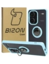 Bizon Case Hybrid Ring Xiaomi Redmi Note 13 Pro+ 5G fumuriu cu un cadru albastru deschis