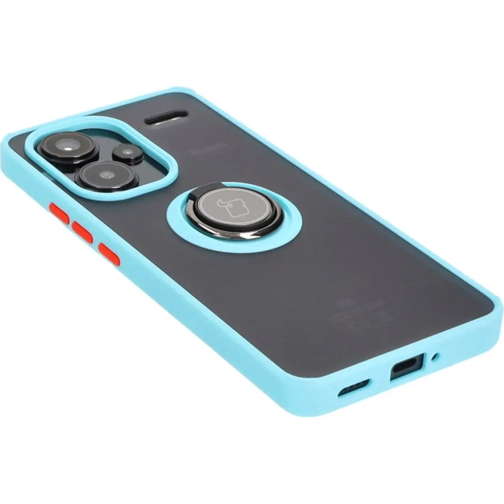 Hurtownia GSM - Bizon Case Hybrid Ring Xiaomi Redmi Note 13 Pro+ 5G fumuriu cu un cadru albastru deschis - BIZ4655 - {ean13} - Hurt