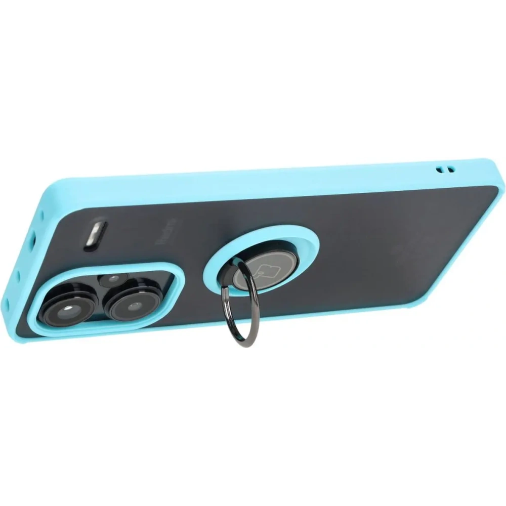 Hurtownia GSM - Bizon Case Hybrid Ring Xiaomi Redmi Note 13 Pro+ 5G fumuriu cu un cadru albastru deschis - BIZ4655 - {ean13} - Hurt
