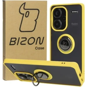 Wholesale Bizon Case Hybrid Ring Xiaomi Redmi Note 13 Pro+ 5G smoky with a yellow frame - BIZ4656 - {ean13} - Hurt