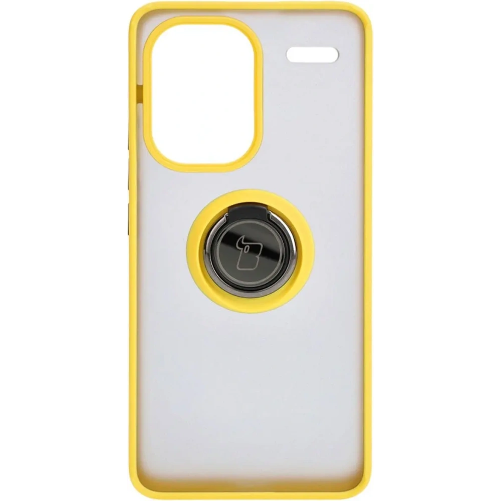 Wholesale Bizon Case Hybrid Ring Xiaomi Redmi Note 13 Pro+ 5G smoky with a yellow frame - BIZ4656 - {ean13} - Hurt
