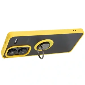Wholesale Bizon Case Hybrid Ring Xiaomi Redmi Note 13 Pro+ 5G smoky with a yellow frame - BIZ4656 - {ean13} - Hurt