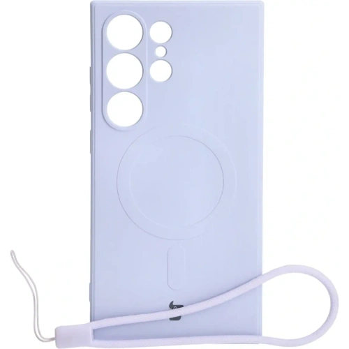 Etui Bizon Case Silicone Magnetic Sq do Samsung Galaxy S24 Ultra jasnofioletowe