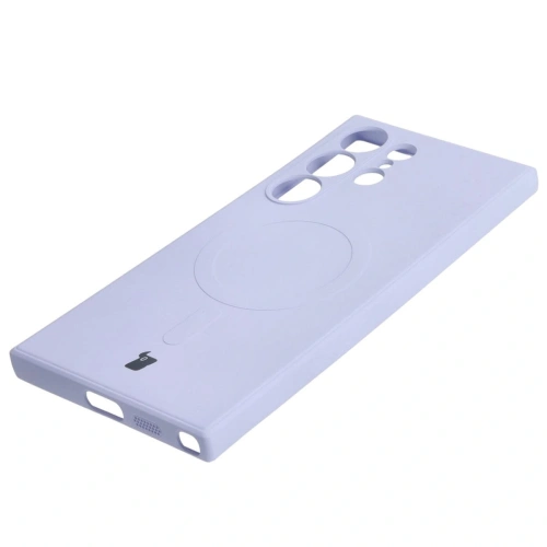 Etui Bizon Case Silicone Magnetic Sq do Samsung Galaxy S24 Ultra jasnofioletowe