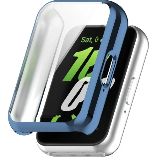 Etui z osłoną ekranu Bizon Case Watch Felipe do Samsung Galaxy Fit 3 niebieskie