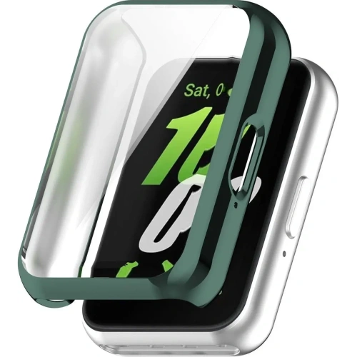Etui z osłoną ekranu Bizon Case Watch Felipe do Samsung Galaxy Fit 3 zielone