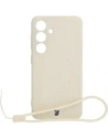 Etui Bizon Case Silicone Magnetic Sq do Samsung Galaxy S24 beżowe