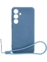 Etui Bizon Case Silicone Magnetic Sq do Samsung Galaxy S24 navy modré