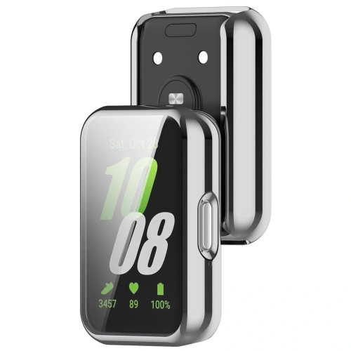 Etui z osłoną ekranu Bizon Case Watch Felipe do Samsung Galaxy Fit 3 srebrne