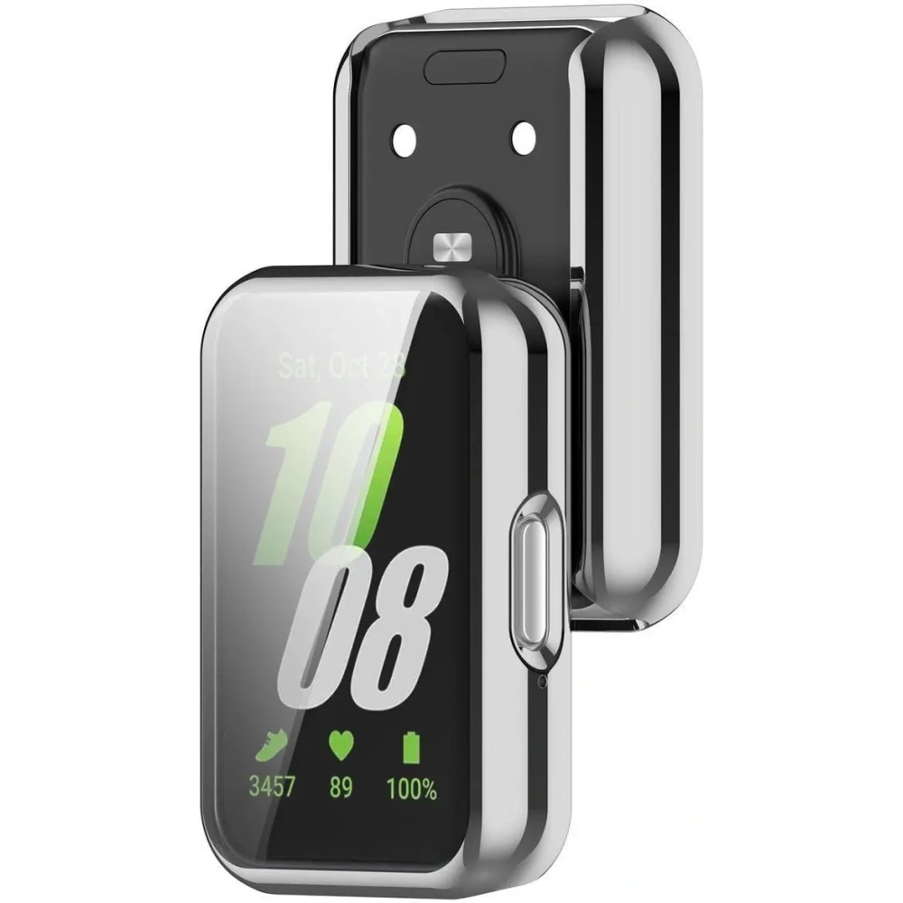 Hurtownia GSM - Etui z osłoną ekranu Bizon Case Watch Felipe do Samsung Galaxy Fit 3 srebrne - BIZ5247 - {ean13} - Hurt