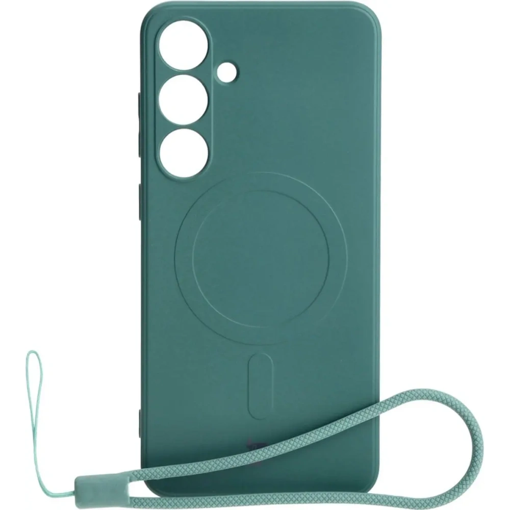 Hurtownia GSM - Etui Bizon Case Silicone Magnetic Sq do Samsung Galaxy S24 Plus ciemnozielone - BIZ4685 - {ean13} - Hurt
