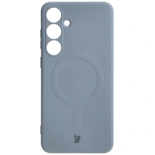 Etui Bizon Case Silicone Magnetic Sq do Samsung Galaxy S24 Plus szare