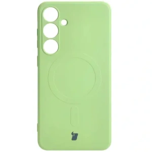 Wholesale Bizon Case Silicone Magnetic Sq Samsung Galaxy S24 Plus light green - BIZ4689 - {ean13} - Hurt