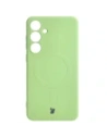 Wholesale Bizon Case Silicone Magnetic Sq Samsung Galaxy S24 Plus light green - BIZ4689 - {ean13} - Hurt