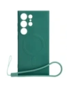 Hurtownia GSM - Etui Bizon Case Silicone Magnetic Sq do Samsung Galaxy S24 Ultra tmavě zelené - BIZ5265 - {ean13} - Hurt