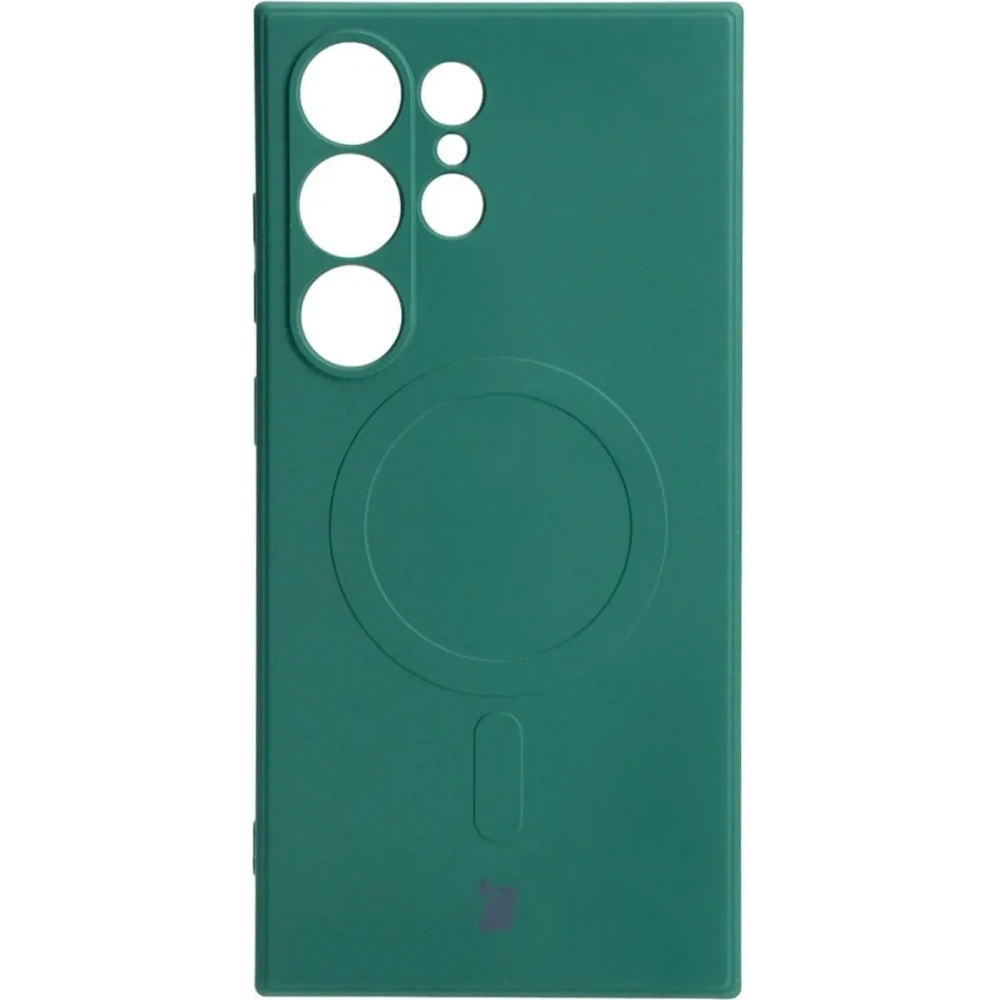 Hurtownia GSM - Etui Bizon Case Silicone Magnetic Sq do Samsung Galaxy S24 Ultra ciemnozielone - BIZ5265 - {ean13} - Hurt